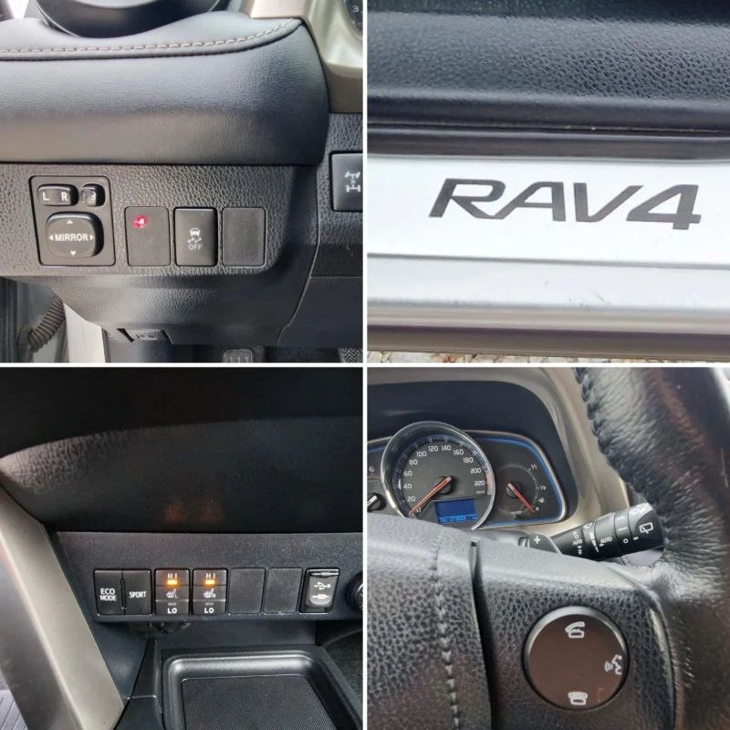 Toyota Rav4 2.2D/KAMERA/AWD/AVTOMAT/SERVIZNA ISTORIA , снимка 12 - Автомобили и джипове - 48645180