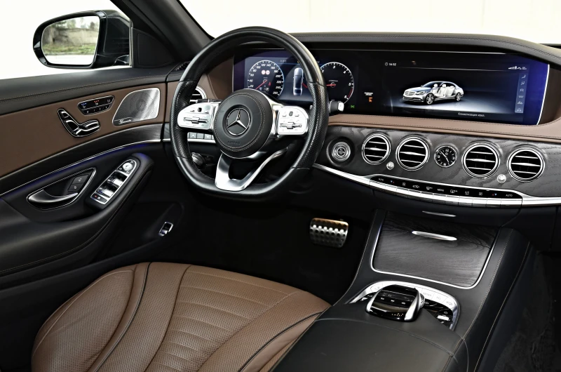 Mercedes-Benz S 400 D 4M 3xTV AMG Optik LONG 360 MULTIBEAM HEADUP, снимка 10 - Автомобили и джипове - 49700004