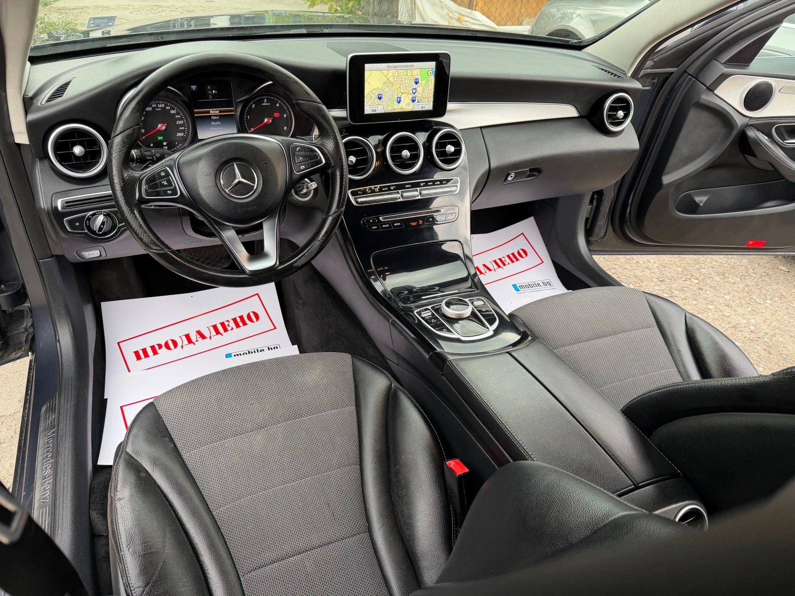 Mercedes-Benz C 220 CDI 170HP AVTOMAT AVANTGARD KOJA NAVI LED NOV 2017, снимка 13 - Автомобили и джипове - 55407873
