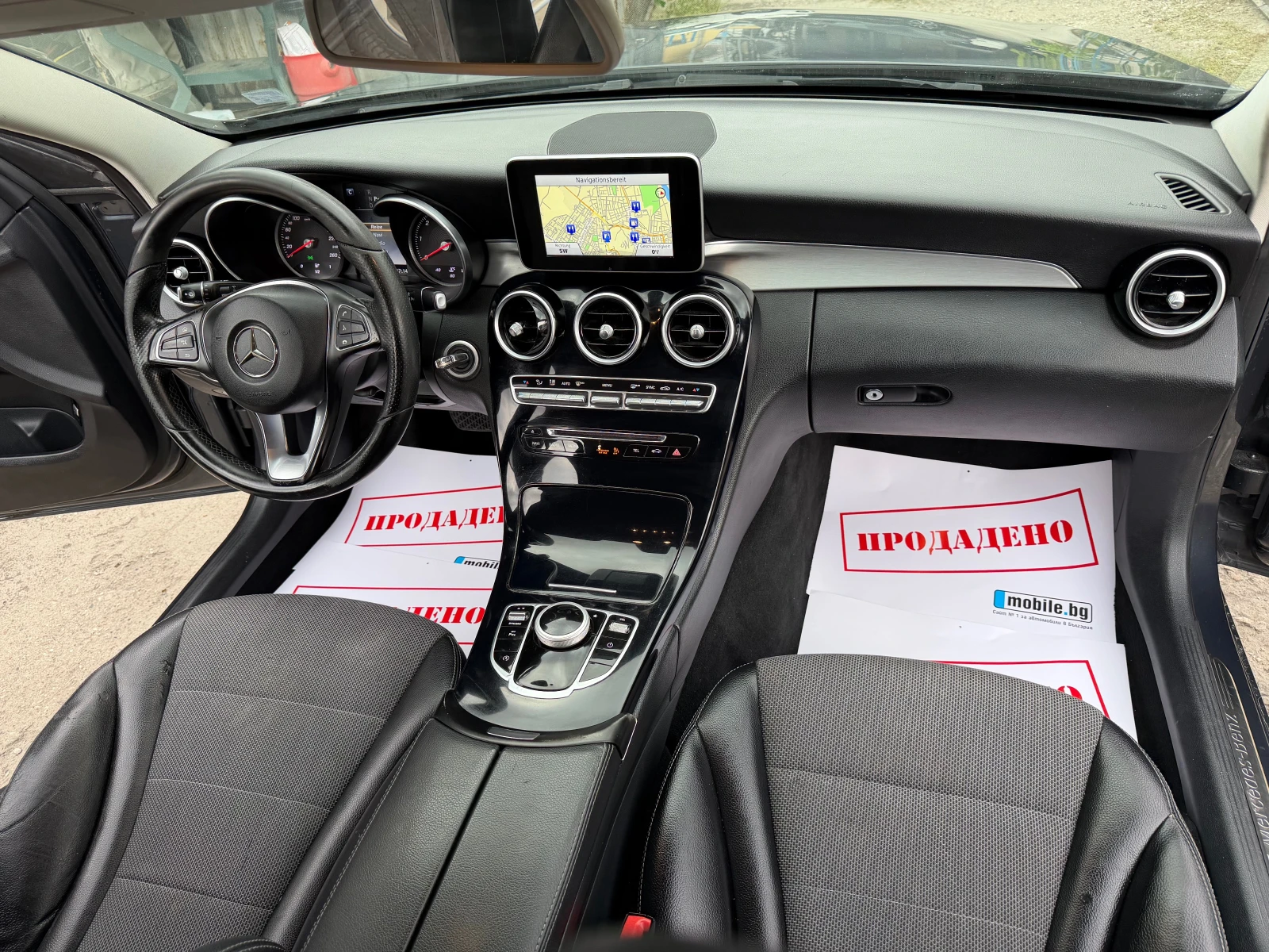 Mercedes-Benz C 220 CDI 170HP AVTOMAT AVANTGARD KOJA NAVI LED NOV 2017, снимка 15 - Автомобили и джипове - 55407873