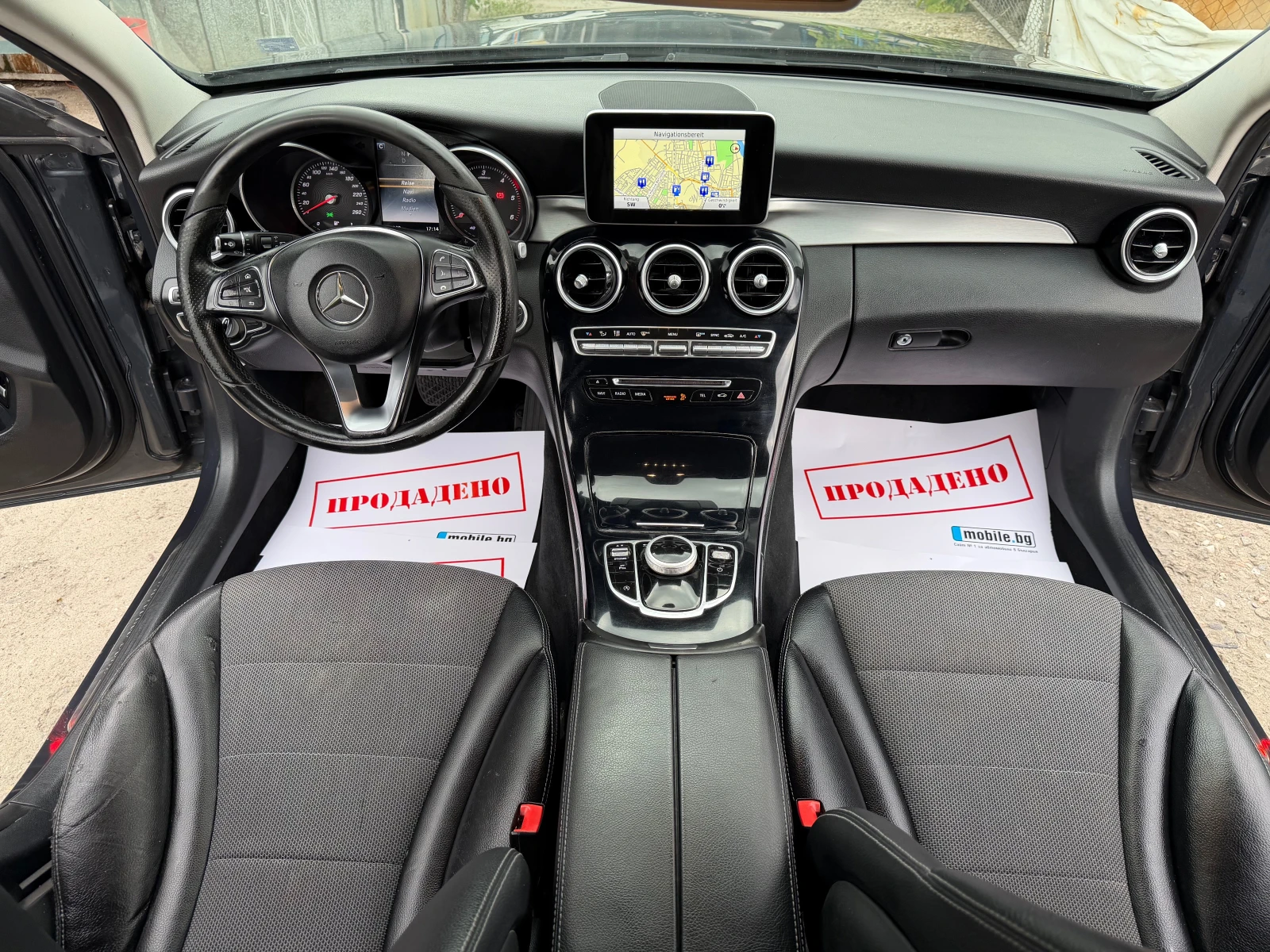 Mercedes-Benz C 220 CDI 170HP AVTOMAT AVANTGARD KOJA NAVI LED NOV 2017, снимка 14 - Автомобили и джипове - 55407873