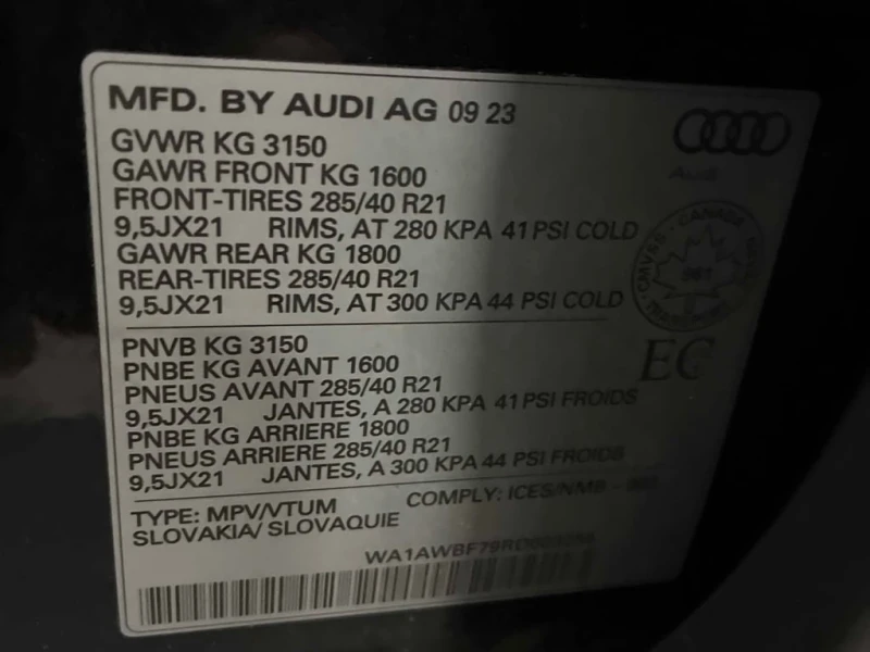 Audi SQ7 4.0 TFSI quattro  CARFAX, снимка 10 - Автомобили и джипове - 53302353