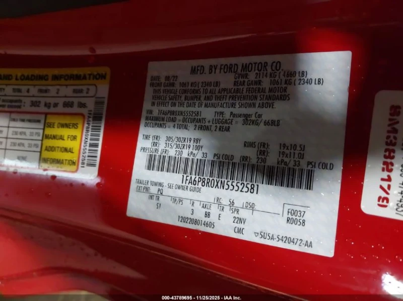 Ford Mustang 5.0L V-8 DI, DOHC, VVT, 470HP Rear Wheel Drive, снимка 15 - Автомобили и джипове - 52938713