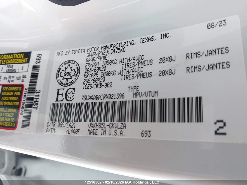 Toyota Sequoia 3.5l Sr5/Ltd/Platinum/Capstone/Trd Pro, снимка 9 - Автомобили и джипове - 55041232
