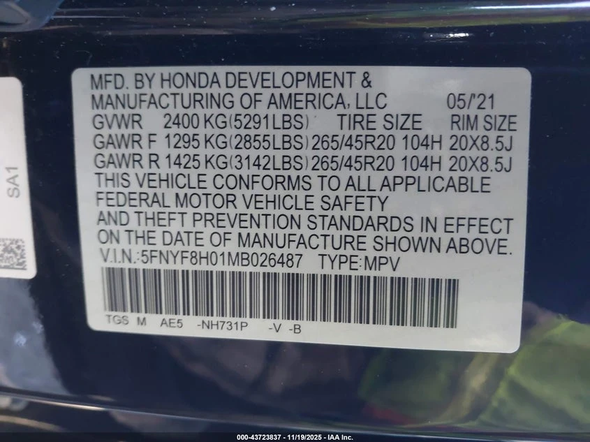 Honda Passport 3.5l Awd Elite, снимка 9 - Автомобили и джипове - 53807544