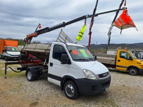 Iveco 35c15 до3, 5т.САМОСВАЛ С КРАН 1.7т ШВЕЙЦАРИЯ.6.m.стрела, снимка 1