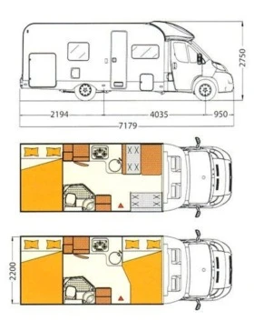 Кемпер Miller Fiat Ducato T 600, Клима, 4 места, снимка 17