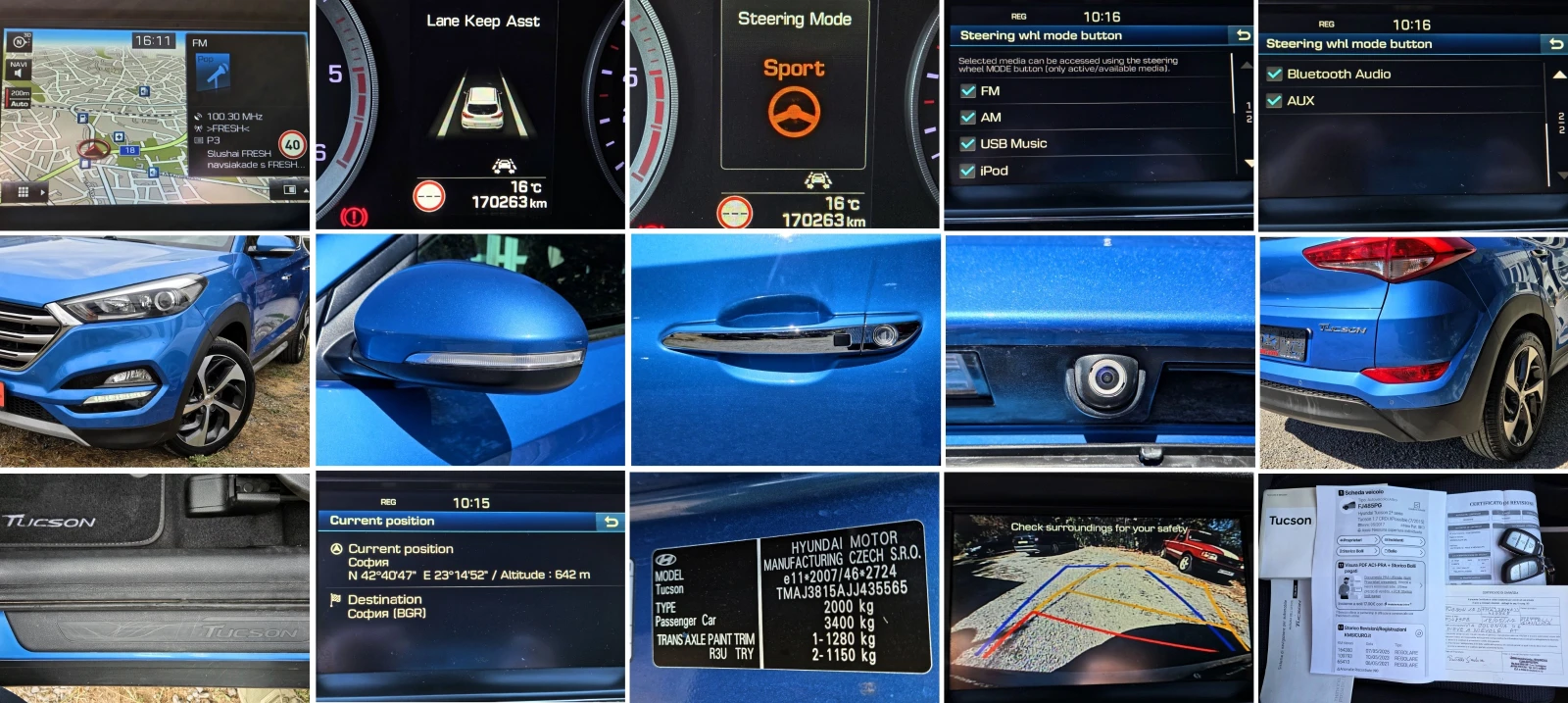 Hyundai Tucson 1.7CRDI 116hp NAVI/LED/LANE ASSIST/KeyLess | Mobile.bg � ����������� 13