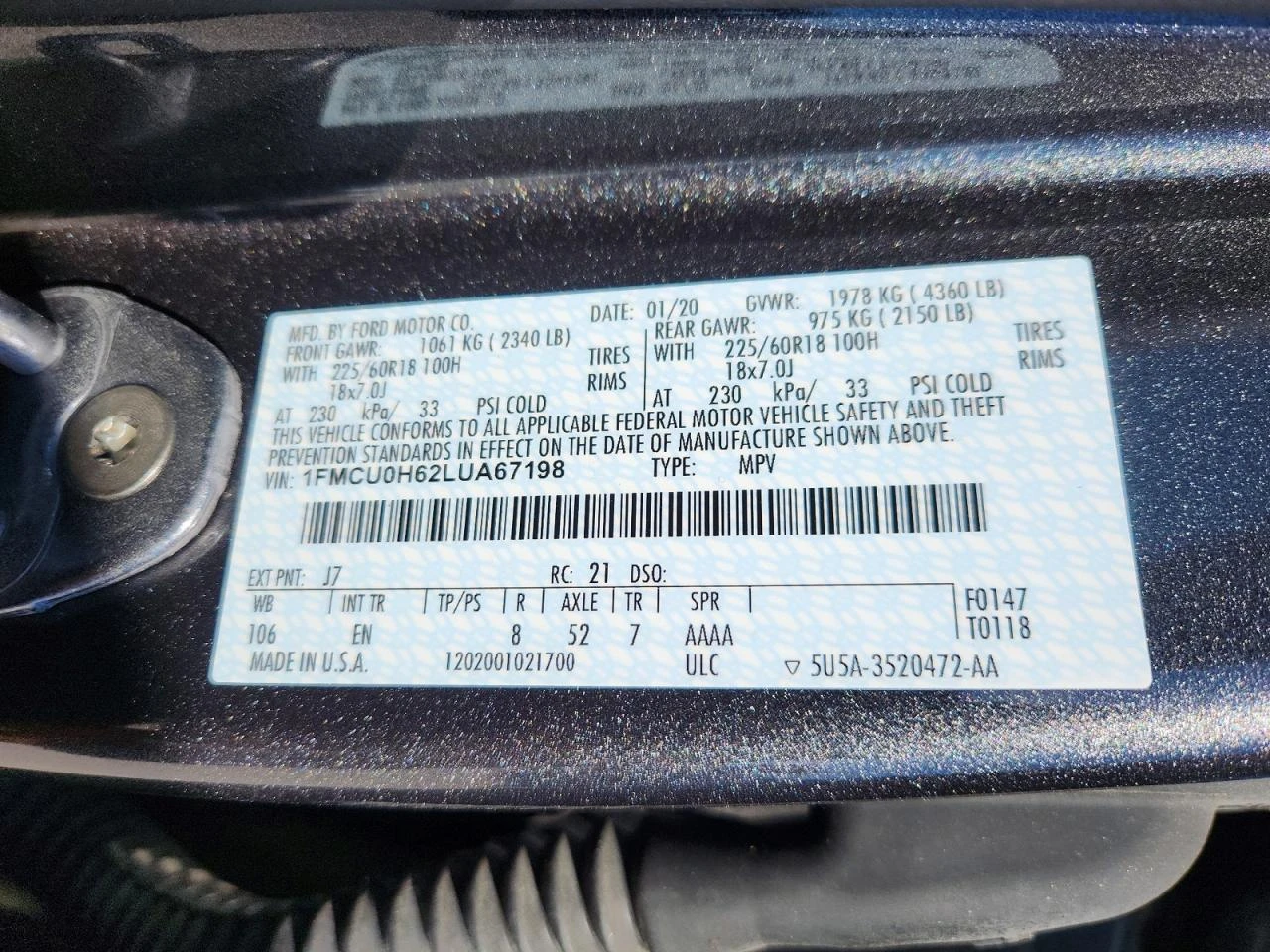 Ford Escape 1.5l Sel, снимка 13 - Автомобили и джипове - 53923198