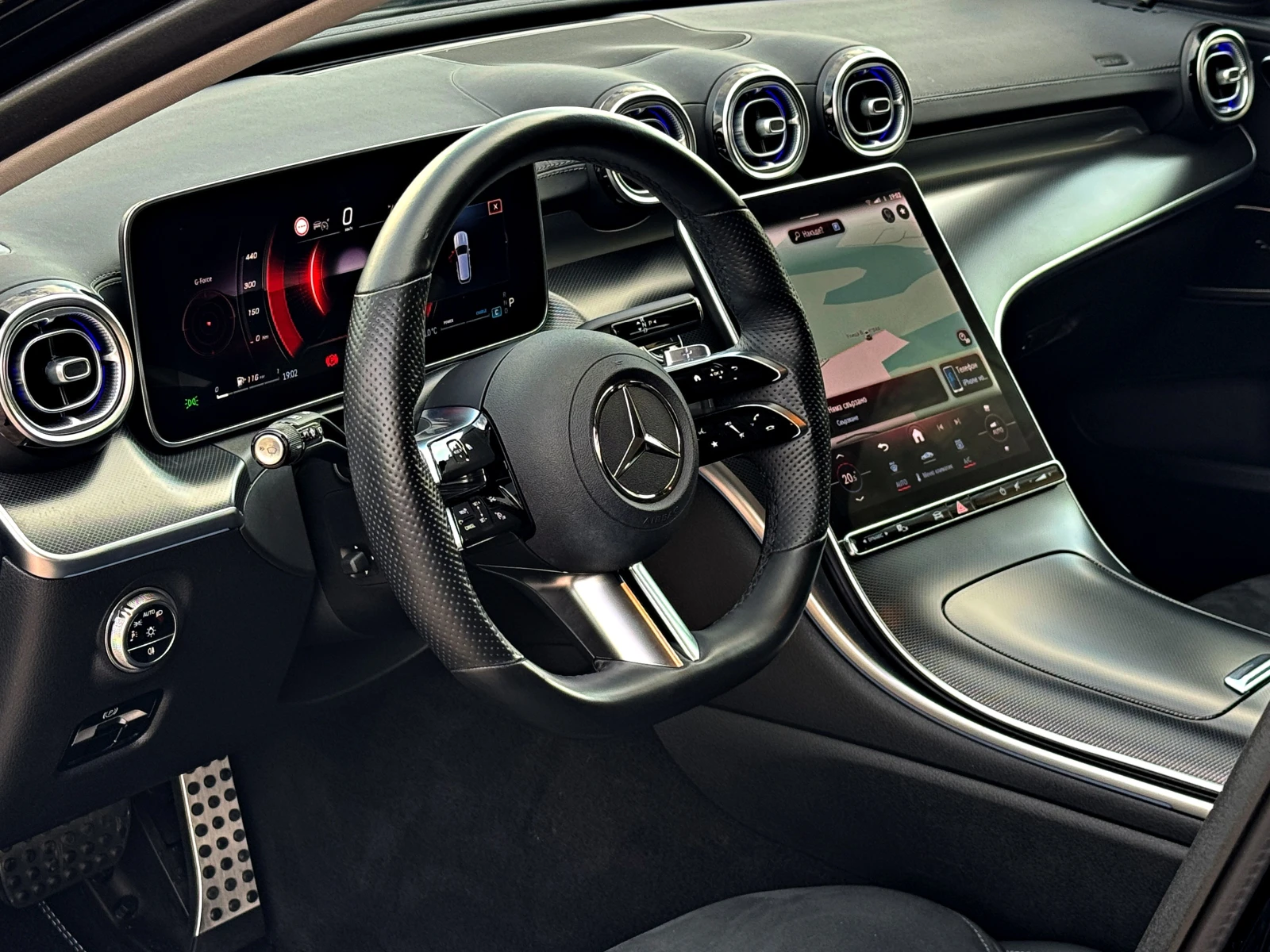 Mercedes-Benz C 220 AMG Line/Digital Light/360/Burmeister/Ambient, снимка 8 - Автомобили и джипове - 54512497