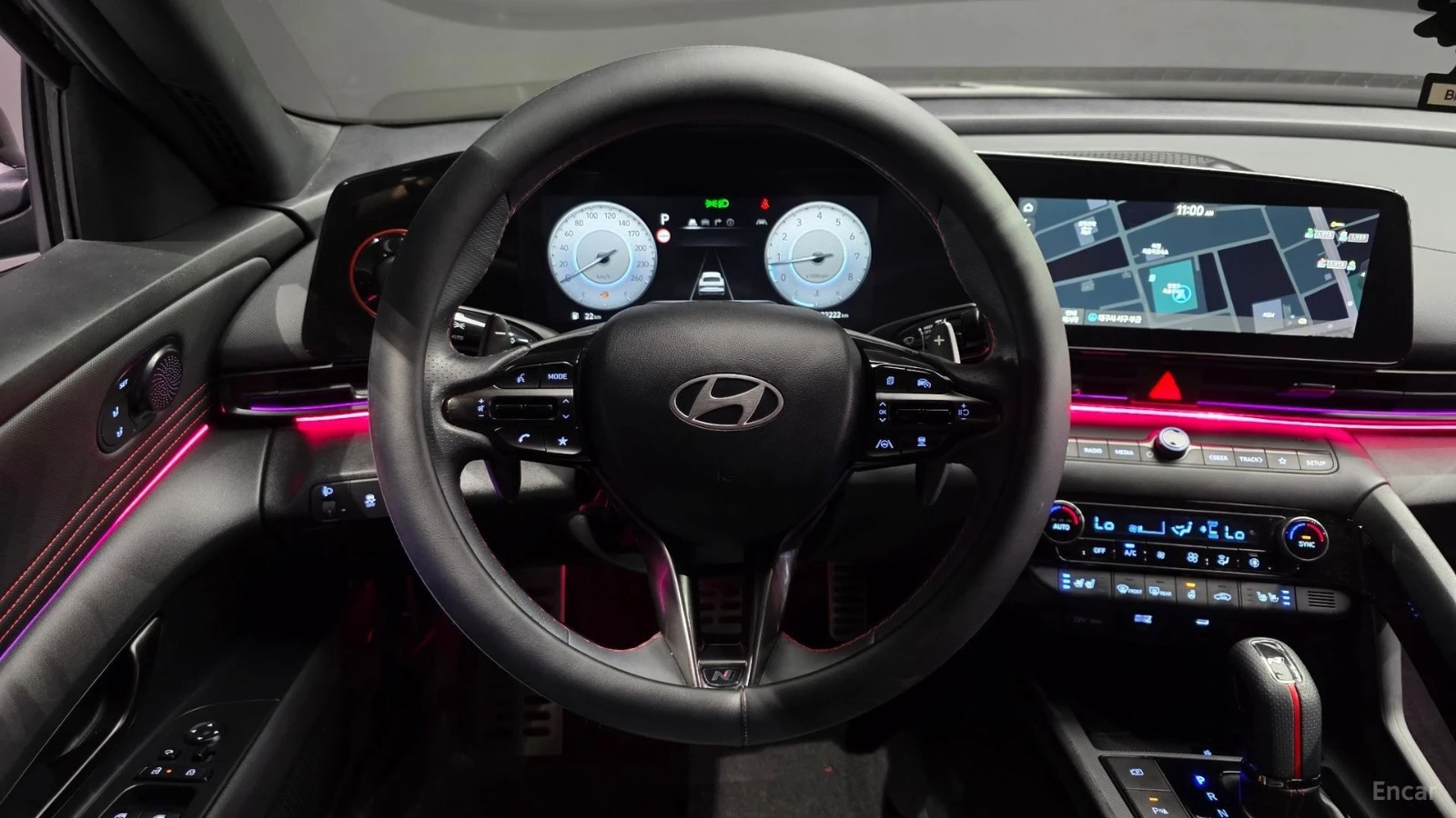 Hyundai Elantra 1.6* N-LINE* ПОДГРЕВ* ОБДУХВАНЕ* 360* АМБИЕНТНО* , снимка 11 - Автомобили и джипове - 55680170