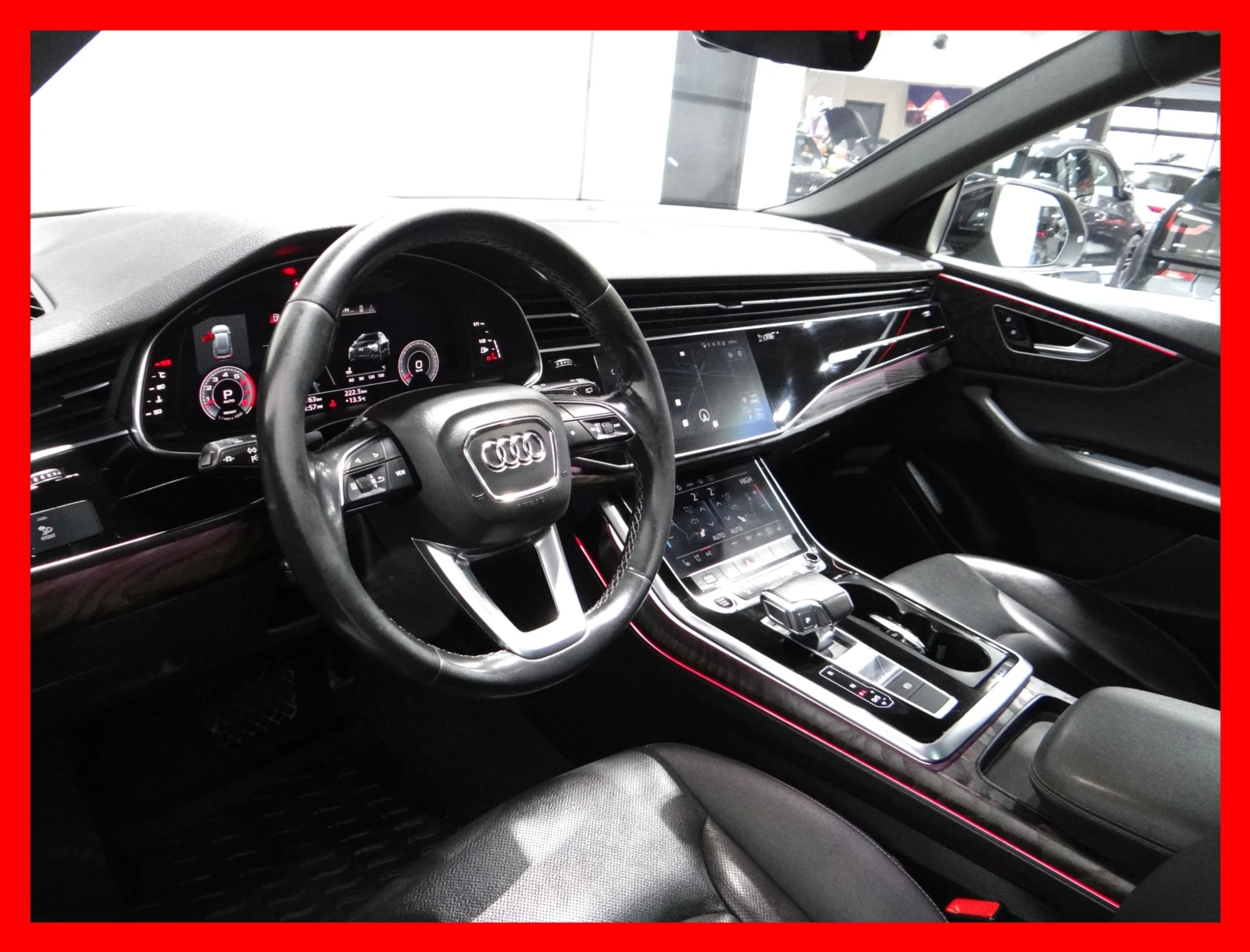 Audi Q8 S-LINE / BLACK OPTICS / 360 / B&O / ОБДУХ / PANO, снимка 7 - Автомобили и джипове - 54691155