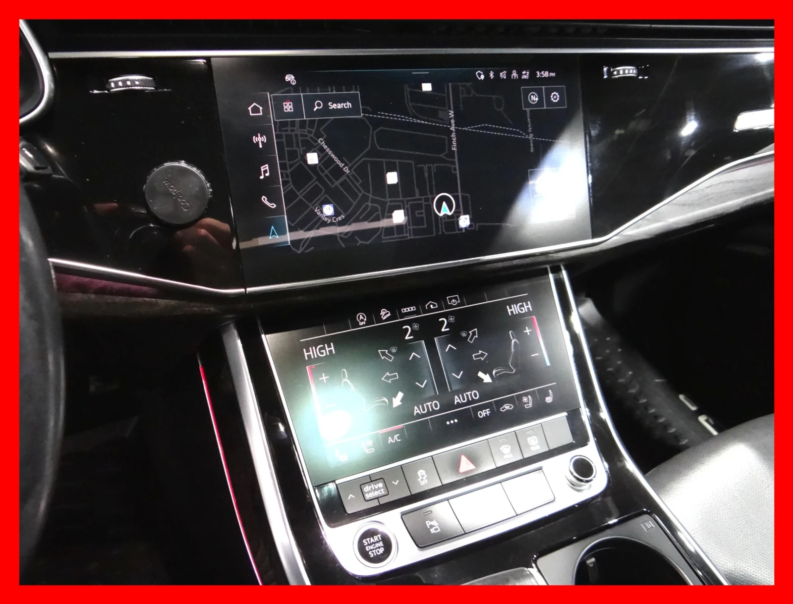 Audi Q8 S-LINE / BLACK OPTICS / 360 / B&O / ОБДУХ / PANO, снимка 11 - Автомобили и джипове - 54691155