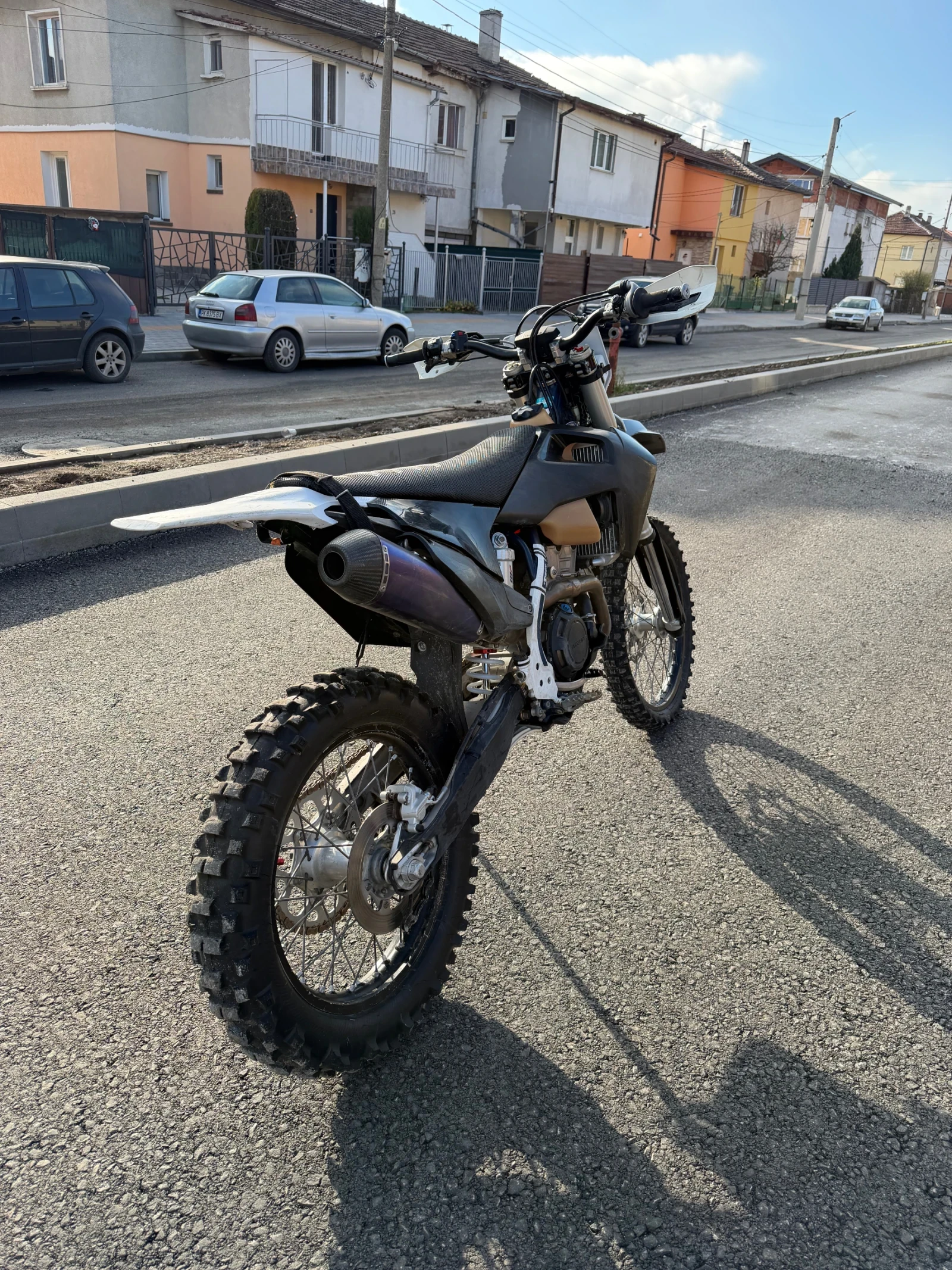 Husqvarna FE Лед Фар / Крайно гърне FMF 4.1 titanium/carbon - изображение 4