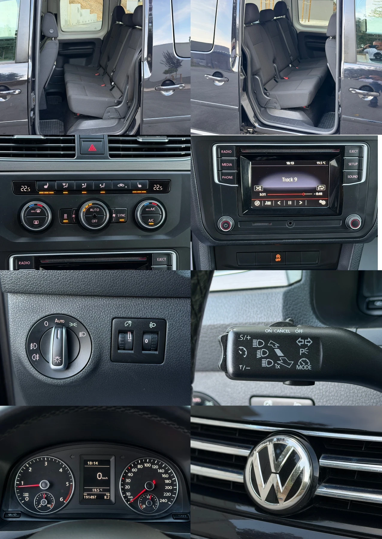 VW Caddy 2.0TDi * Maxi* * 2 странични врати* Климатроник, снимка 17 - Автомобили и джипове - 56363234