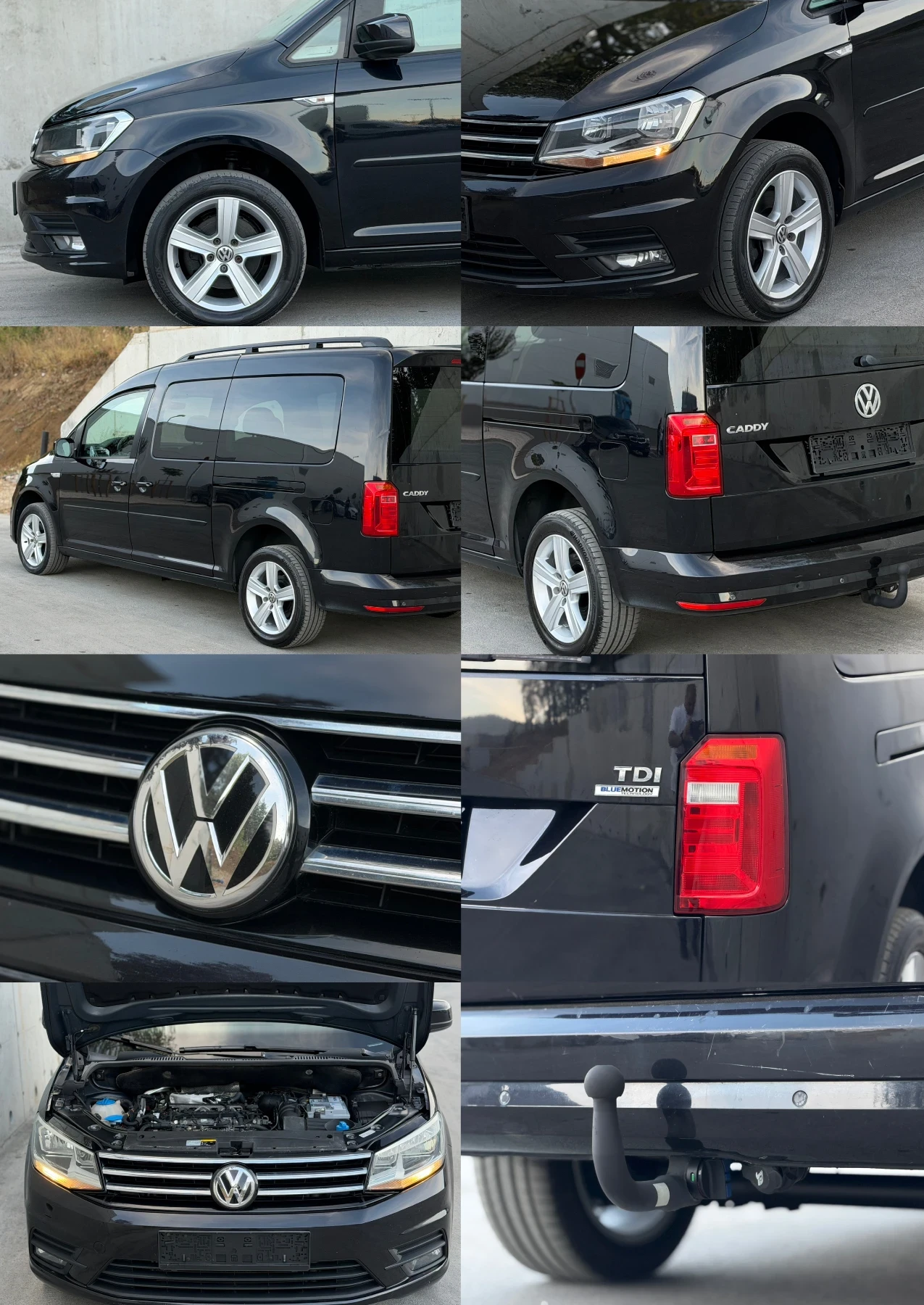 VW Caddy 2.0TDi * Maxi* * 2 странични врати* Климатроник, снимка 9 - Автомобили и джипове - 56363234