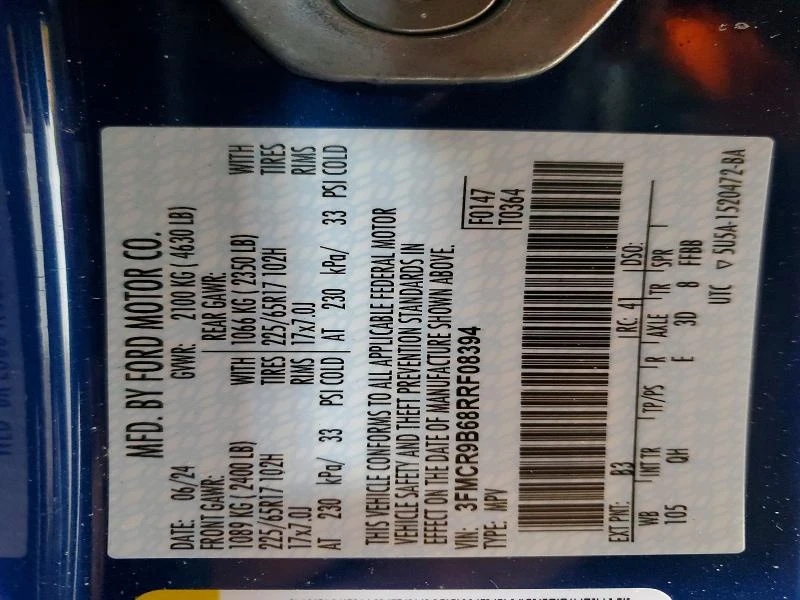 Ford Bronco 1.5L 3 4X4 W/FRONT WHL DRV, снимка 15 - Автомобили и джипове - 53803577