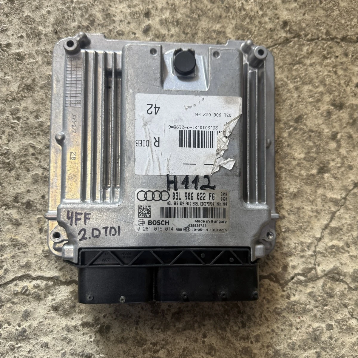 Компютър мотор двигател ECU AUDI A4 A6 A5 Q5 20tdi CaH 03L906022FG ном 112