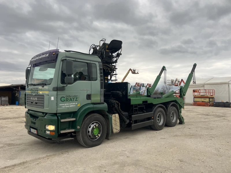 Man Tga 6х4, Кран-Z, Контейноровоз, , , , , снимка 6 - Камиони - 51910369
