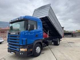 Scania 144 тристранен самосвал 6.20м