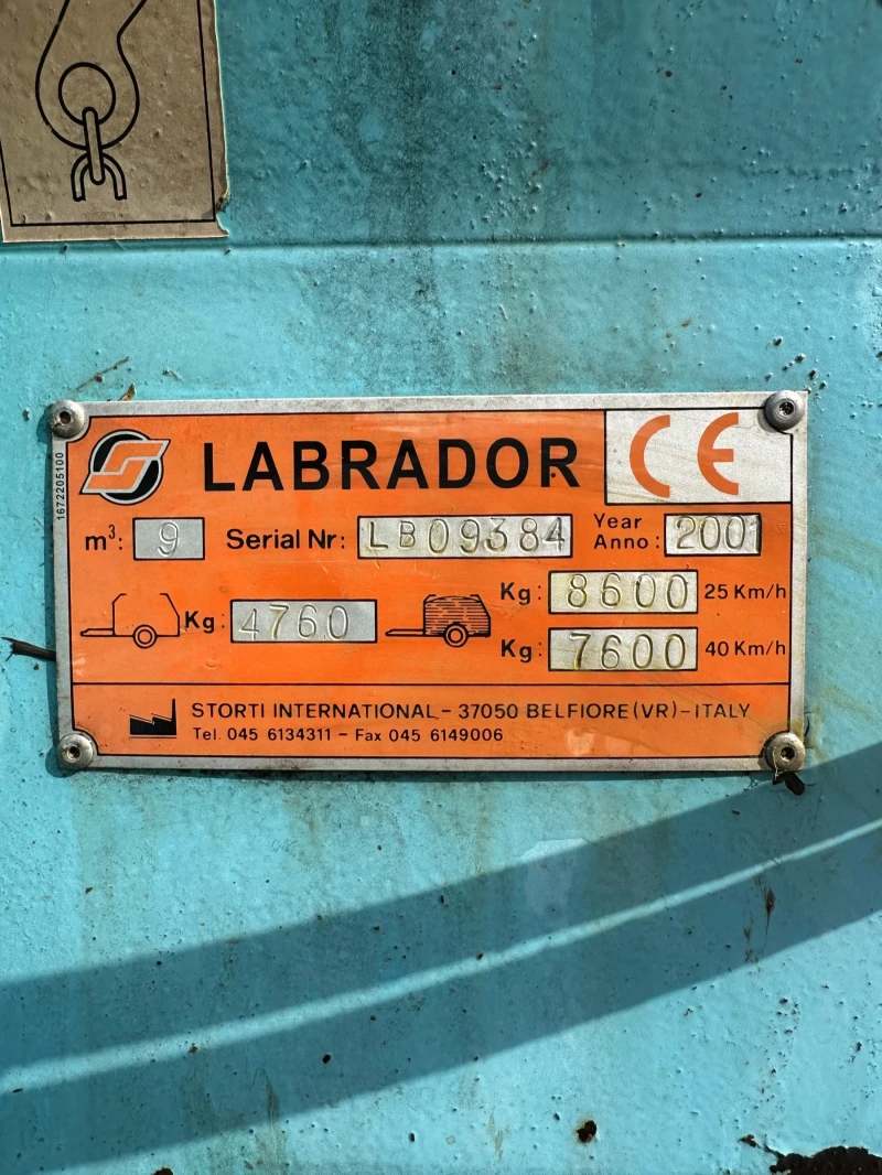 Специализирани машини Други Миксер Storti Labrador 90, снимка 7 - Селскостопанска техника - 52796099