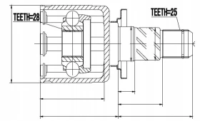 Каре задна полуоска вътрешно SUBARU B9 TRIBECA W10 2004-, снимка 2