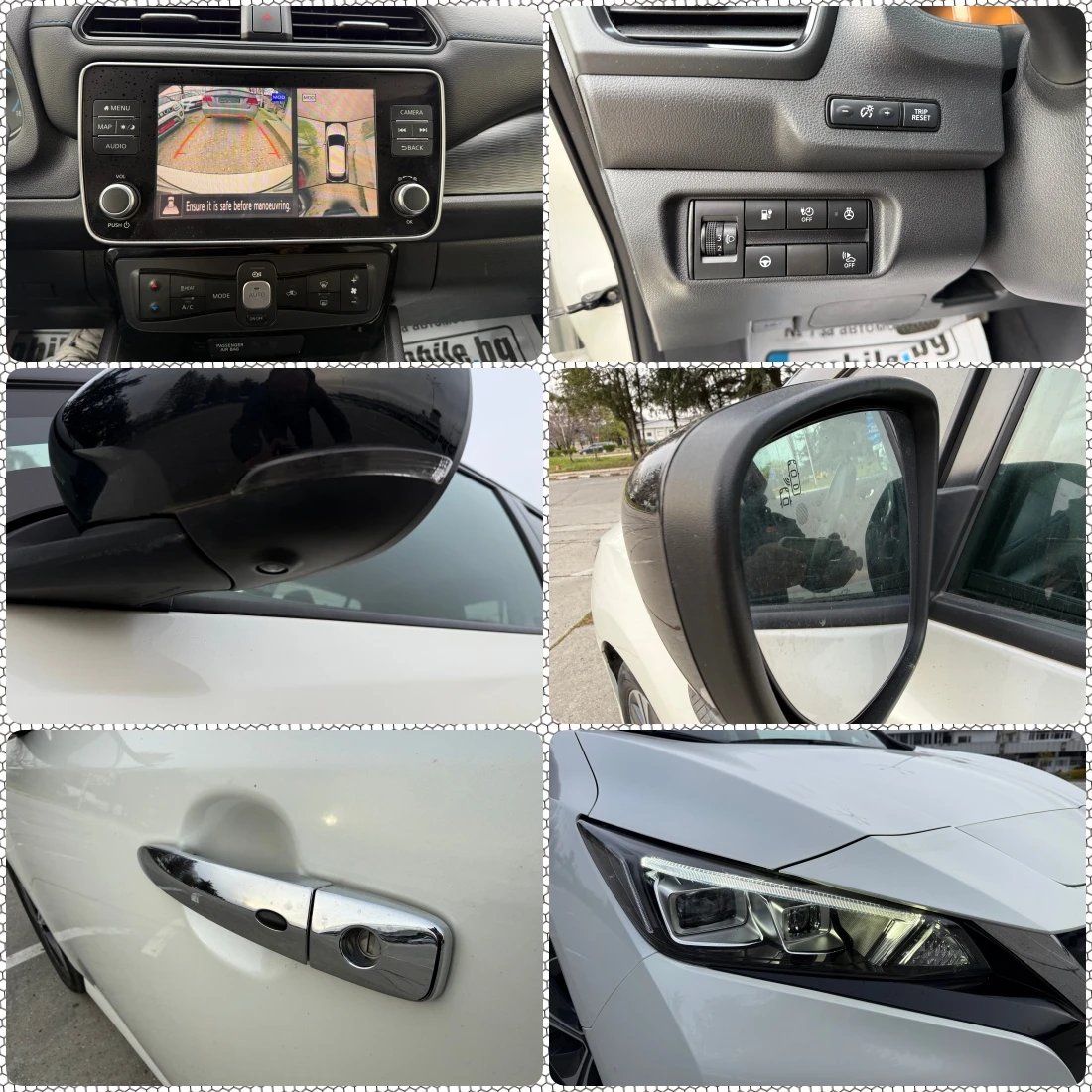 Nissan Leaf  Термопомпа///360camera///Perla///Key-Less///, снимка 13 - Автомобили и джипове - 54212288