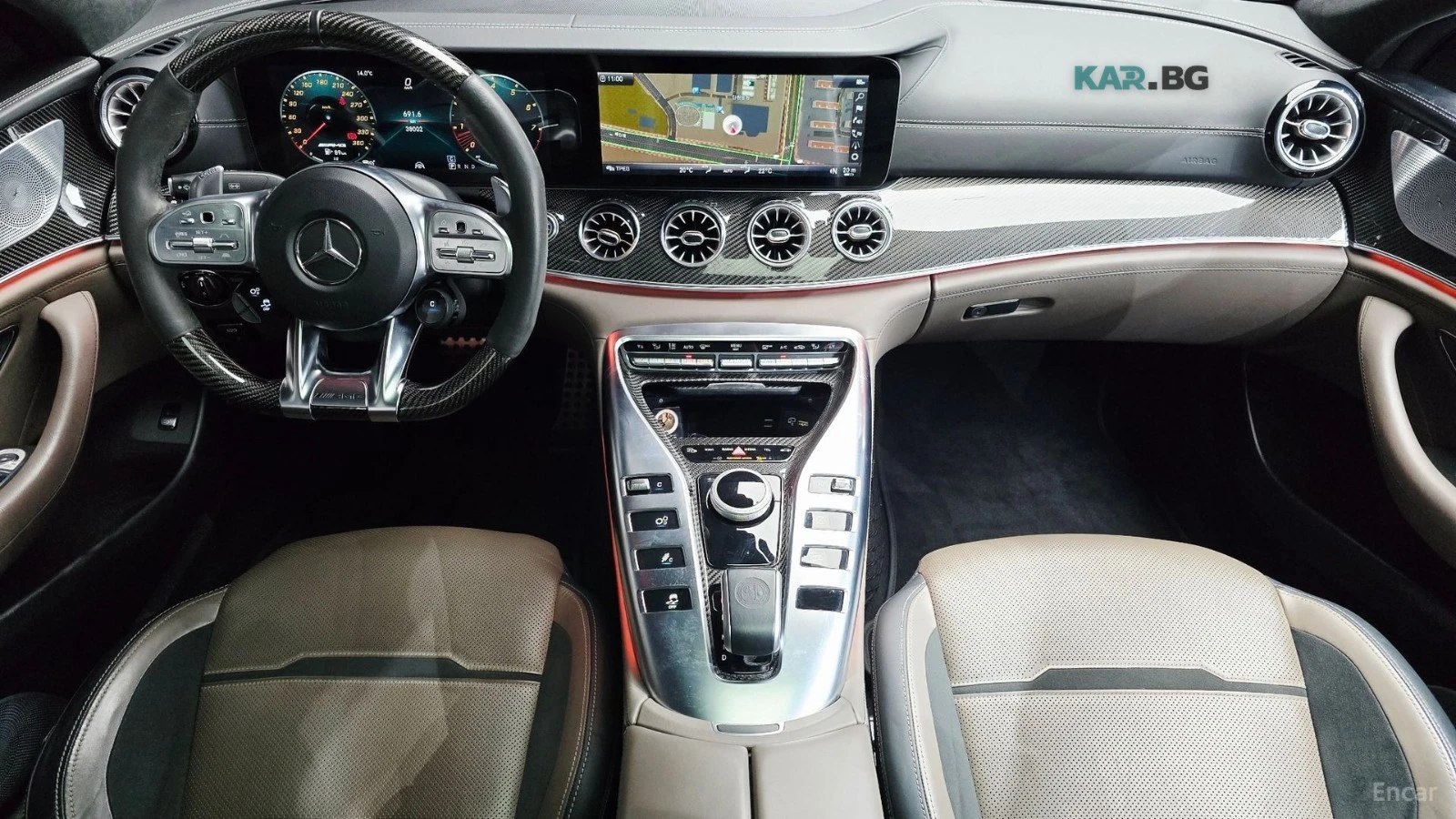 Mercedes-Benz AMG GT Карбон 360  Дистроник Масаж Испекция на място, снимка 7 - Автомобили и джипове - 54870449