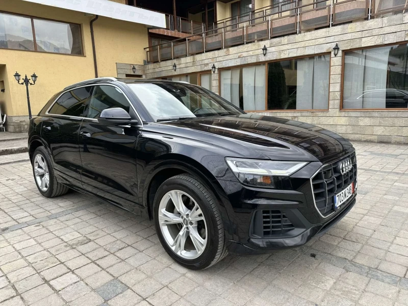 Audi Q8 55TFSI S-line BlackOptic/Green Exclusive/360/Пано, снимка 3 - Автомобили и джипове - 49593108