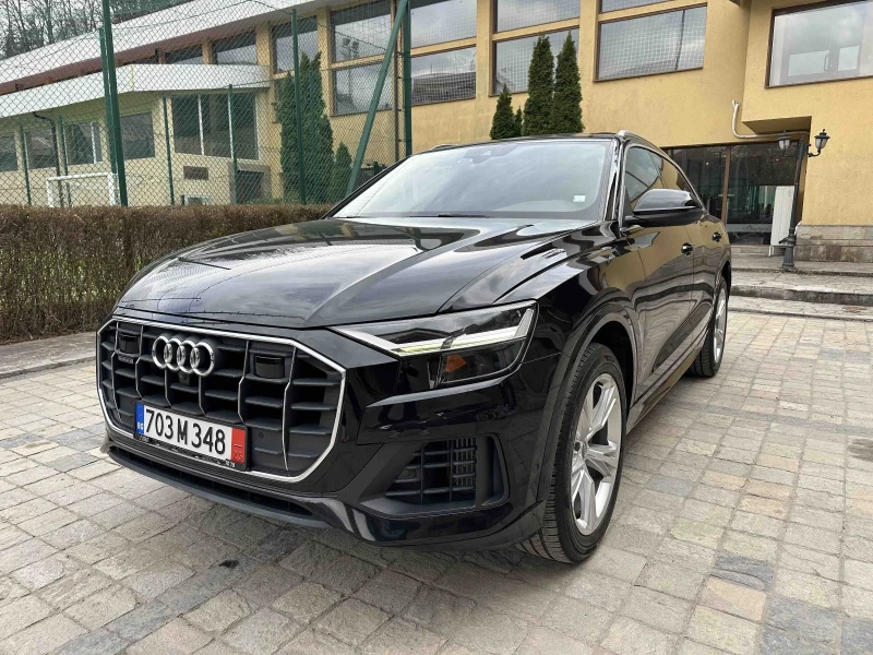 Audi Q8 55TFSI S-line BlackOptic/Green Exclusive/360/Пано, снимка 1 - Автомобили и джипове - 49593108