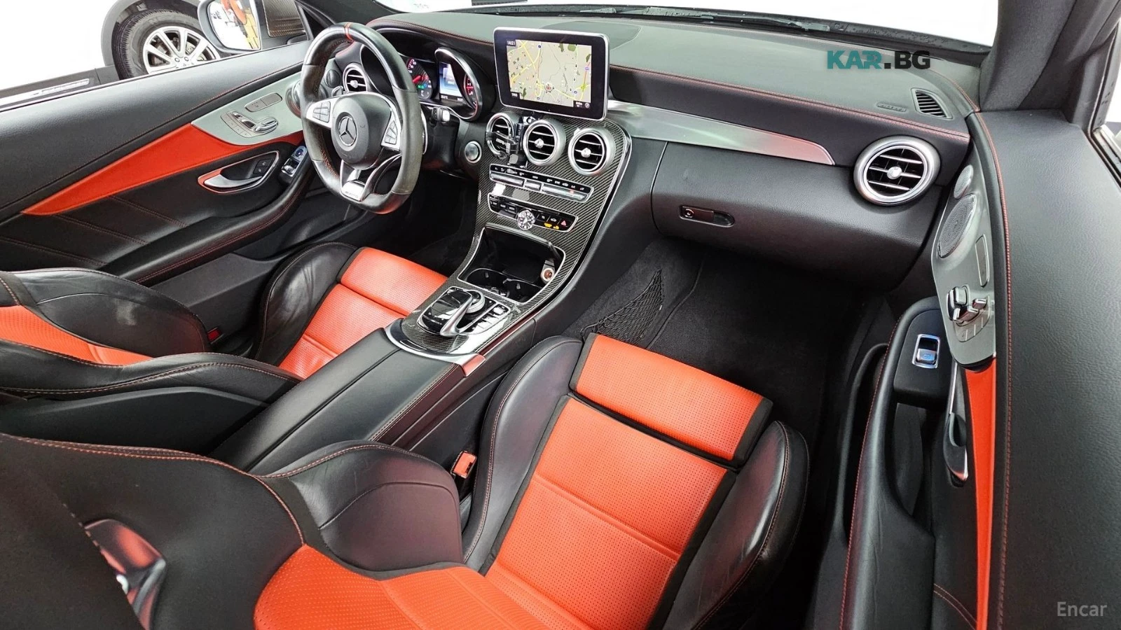 Mercedes-Benz C 63 AMG S* HUD* ЧЕРВЕНА КОЖА* 360, снимка 5 - Автомобили и джипове - 55709893