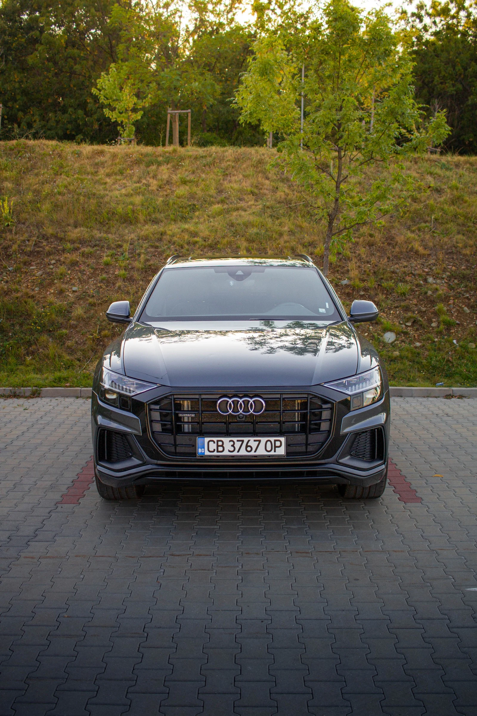 Audi Q8 S-LINE Black Edition| 360| MATRIX| ПАНОРАМА| ОБДУХ, снимка 2 - Автомобили и джипове - 55837723