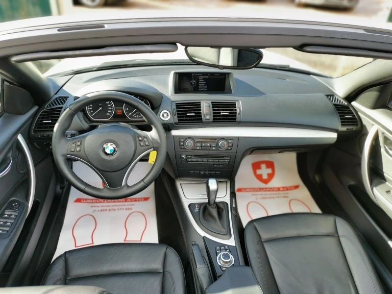 BMW 120 2.0 бензин. Кабрио. Автоматик. Навигация. Кожа. , снимка 8 - Автомобили и джипове - 43535345