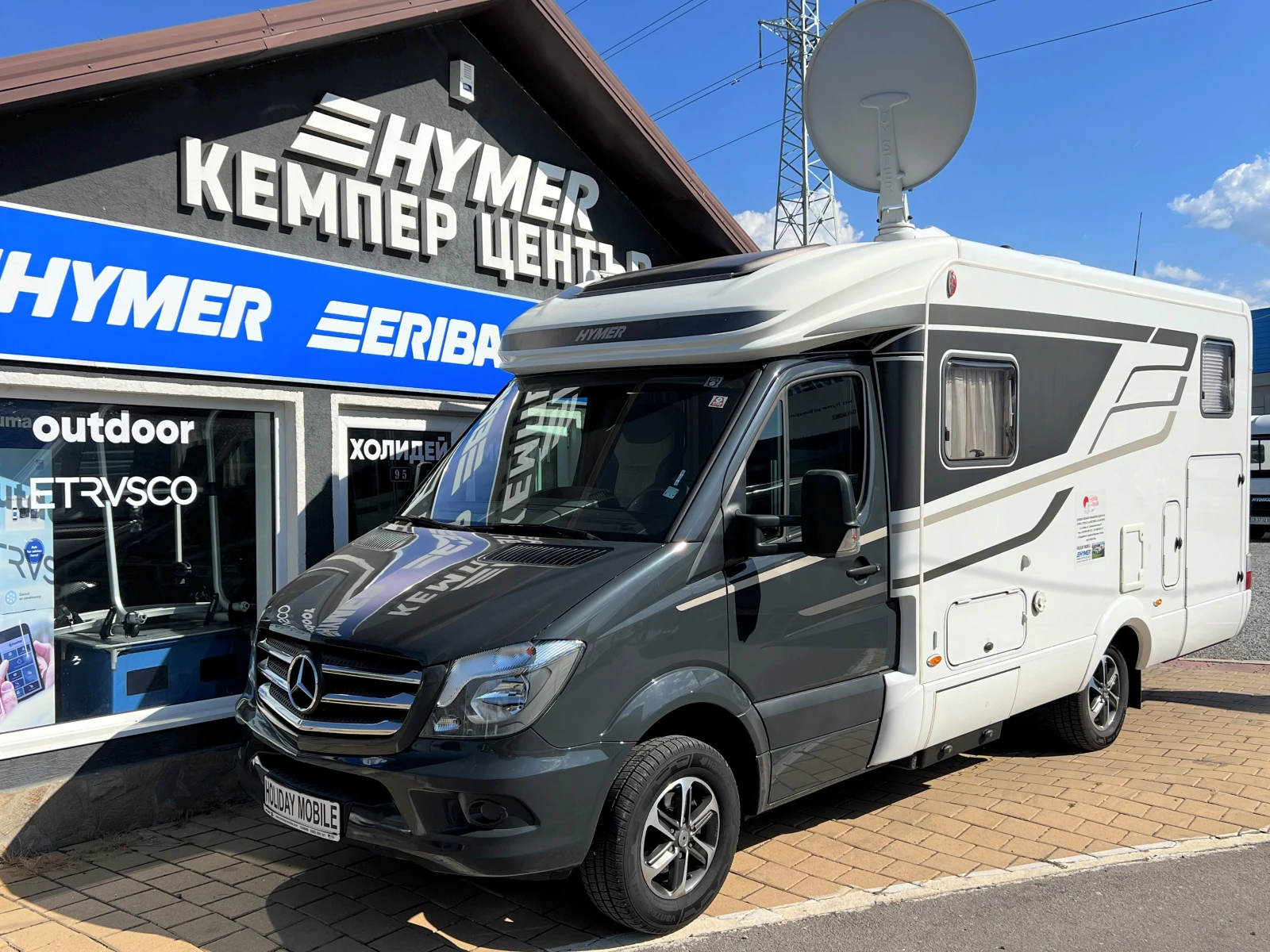Кемпер HYMER / ERIBA MLT 580 SAT  АВТОМАТИК КЛИМАТИК, снимка 3 - Каравани и кемпери - 53832678