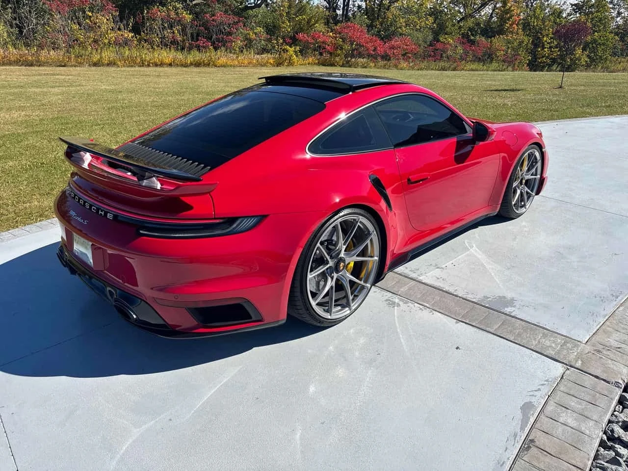 Porsche 911 TURBO S COUPE| BURMESTER | CARMINE RED| , снимка 3 - Автомобили и джипове - 56313679