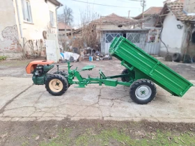 Мотокултиватор Goldoni Мотоблок 4х4 с диф.ремарке бензин 14к.с.Lombardini, снимка 1