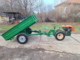 Мотокултиватор Goldoni Мотоблок 4х4 с диф.ремарке бензин 14к.с.Lombardini, снимка 2