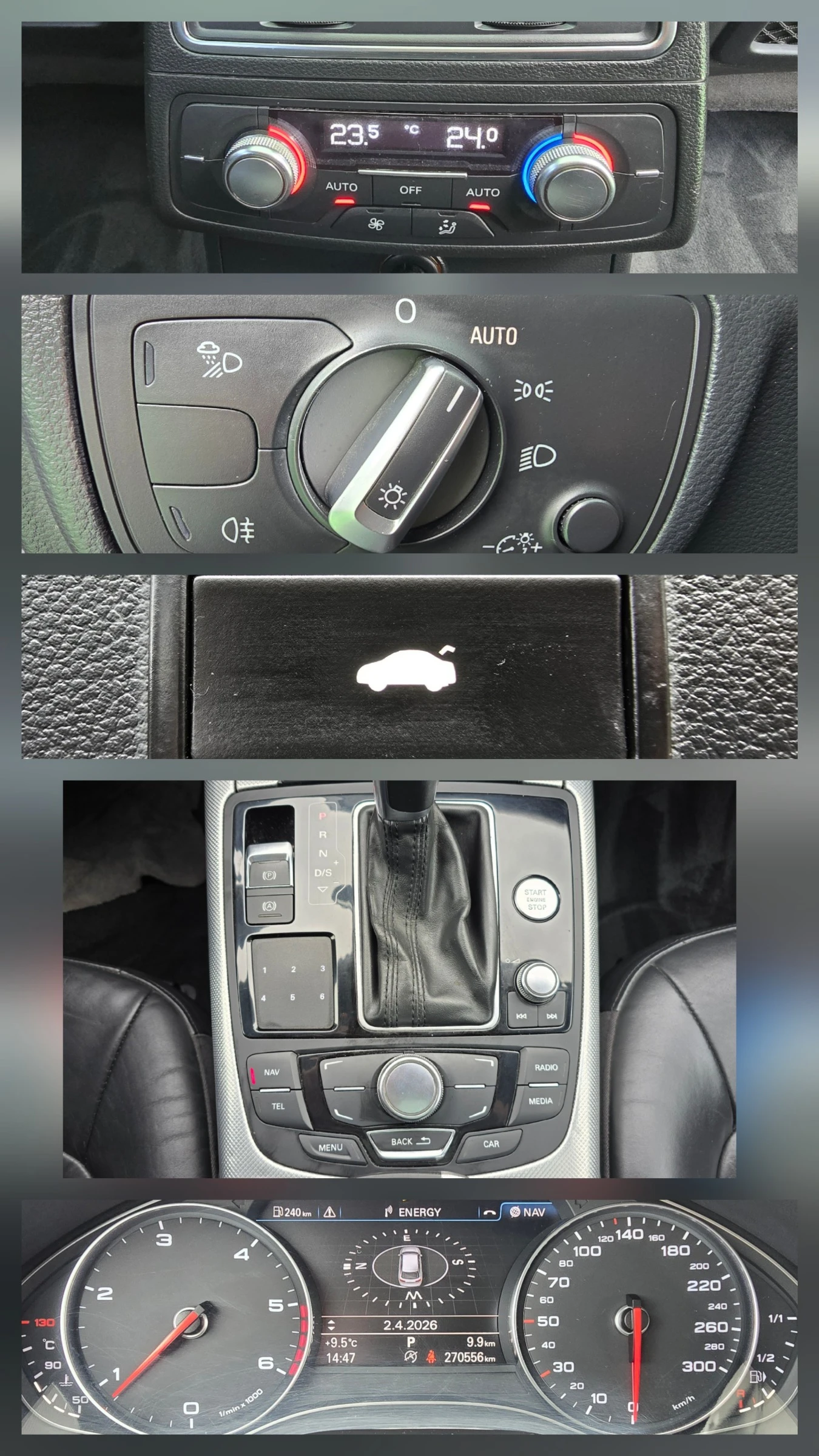 Audi A6 3.0TDI* 245кс* QUATTRO* КОЖА* ПАНОРАМА* , снимка 16 - Автомобили и джипове - 54071743