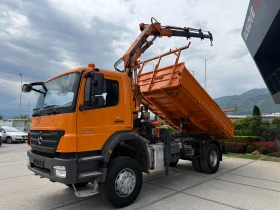 Mercedes-Benz Actros Axor 1829 Bluetec5 4x4 Самосвал с кран , снимка 3