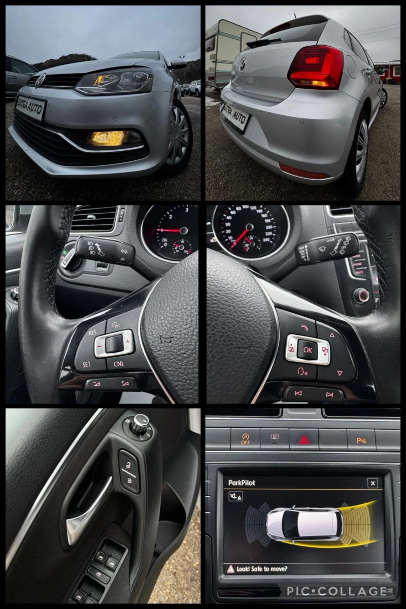 VW Polo 1.4 TDI, ЕВРО 6, АВТОПИЛОТ, МУЛТИ ВОЛАН, FACELIFT , снимка 14 - Автомобили и джипове - 53195599