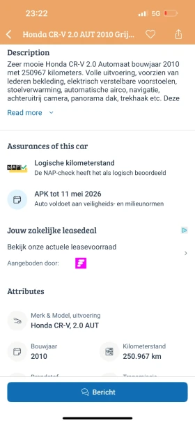 Honda Cr-v 2.0-EXECUTIVE-AUTOMAT-EURO5ПЪРВА-РЪКА-ОЧАКВАН-ВНОС - 9999 € / 19556.34 лв. - 63545317 11