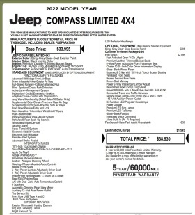 Jeep Compass LIMITED* Обдухване* Подгрев* CarPlay* LED, снимка 17 - Автомобили и джипове - 45126707