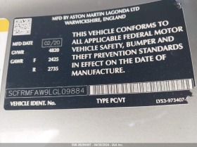 Aston martin Други 4.0L V-8 DI, DOHC, VVT, TURBO, 503HP Rear Wheel Dr, снимка 13