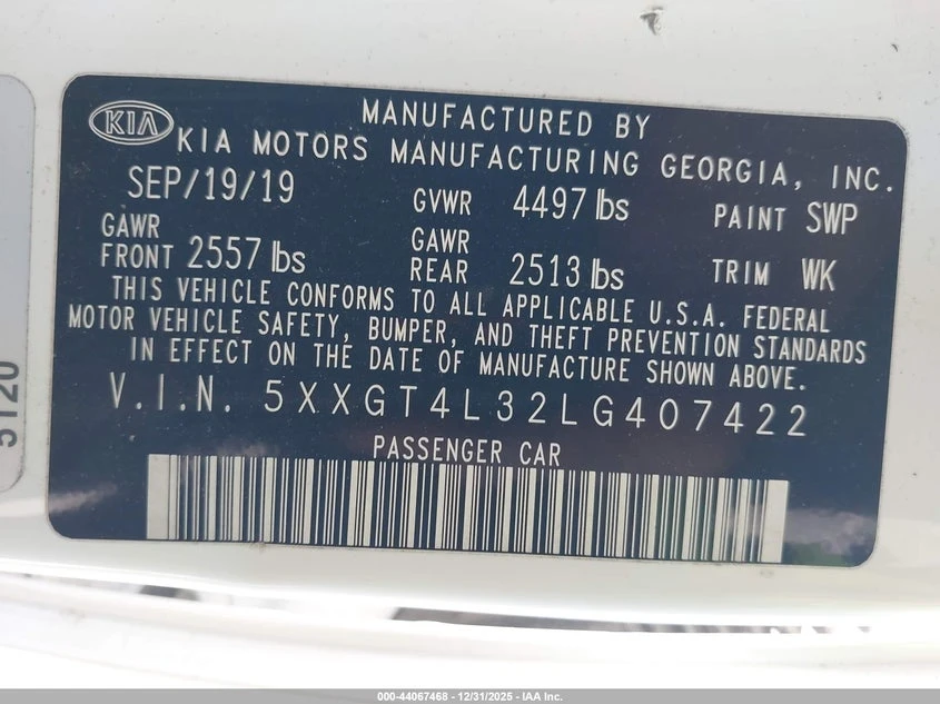 Kia Optima 2.4l Lx, снимка 9 - Автомобили и джипове - 54331608