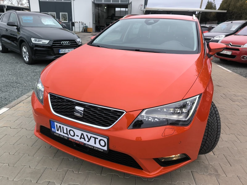 Seat Leon ТDi-120k.c.АВТОМАТ, KOЖА, НАВИ, ДИСТРОНИК, LED, ЕВ, снимка 1 - Автомобили и джипове - 47958504