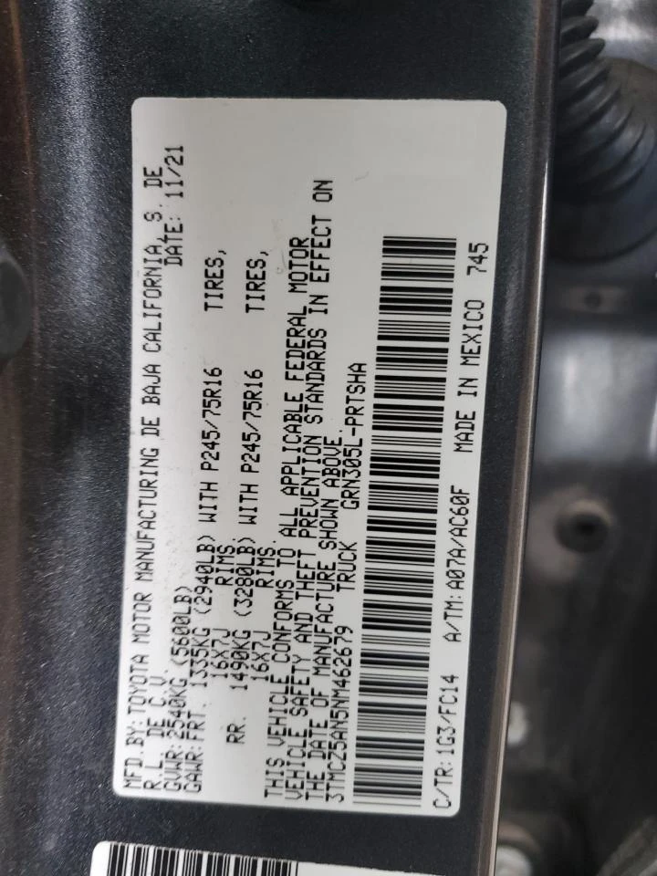 Toyota Tacoma 3.5l Double Cab, снимка 12 - Автомобили и джипове - 54432176