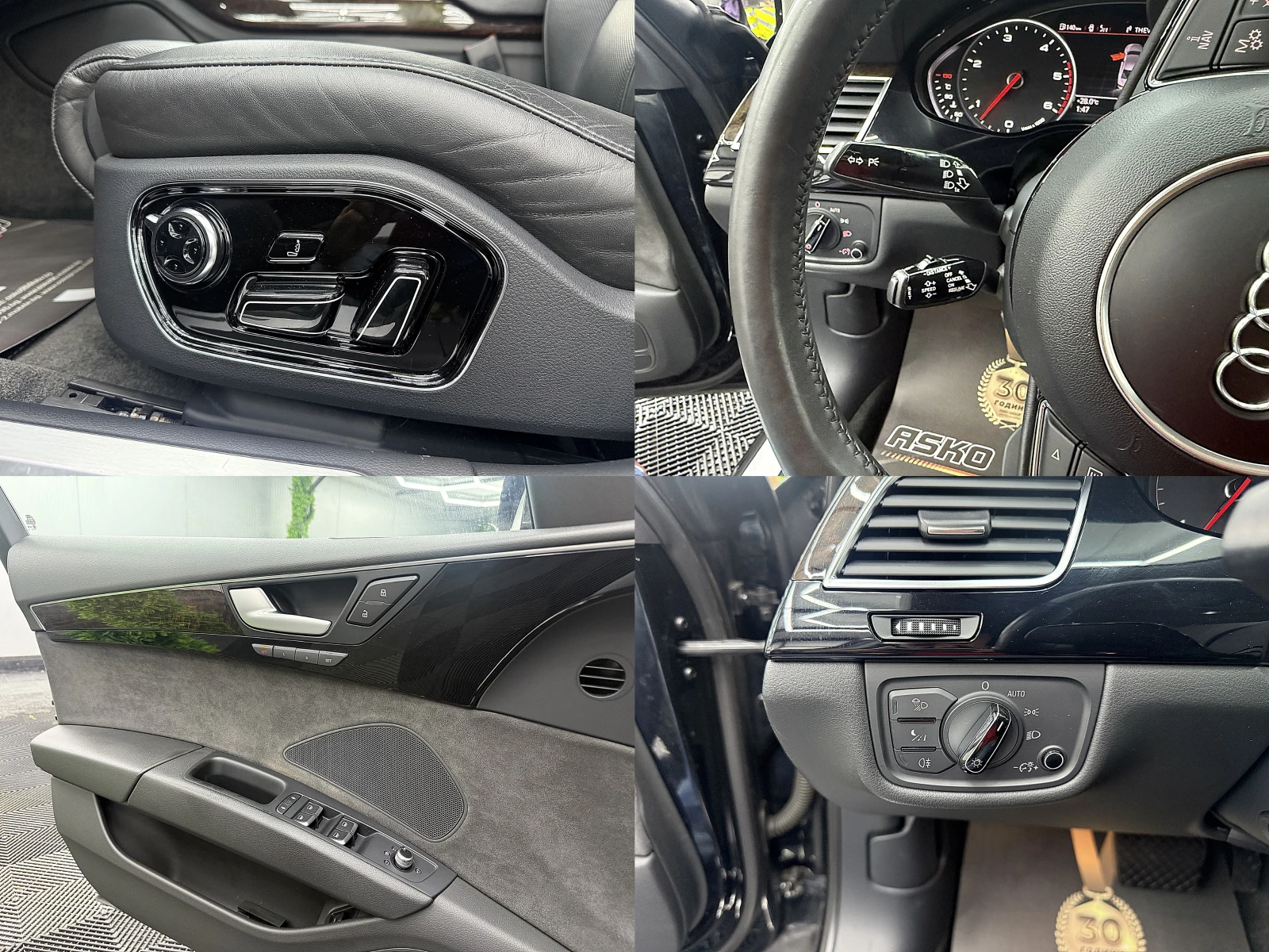 Audi A8 FUL LED/4.2TDI/ПОДГРЕВ ОБДУХВАНЕ ГЕРМАНИЯ ЛИЗИНГ, снимка 10 - Автомобили и джипове - 54622106