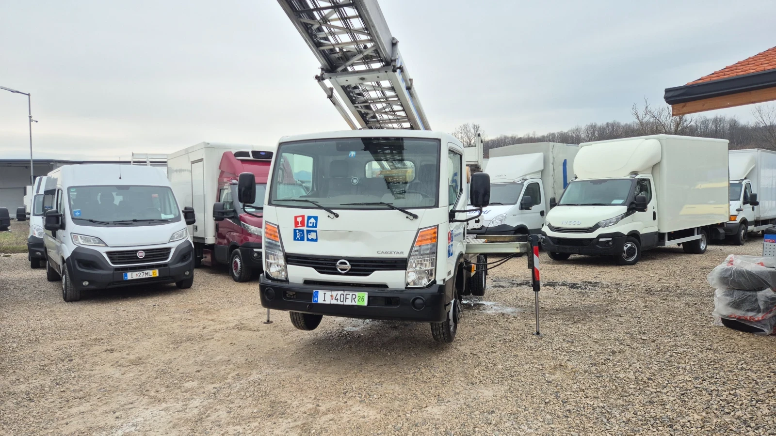 Автовишка Друга марка Nissan Cabstar* 27метра* 400кг.3.5т.* ШВЕЙЦАРИЯ* 