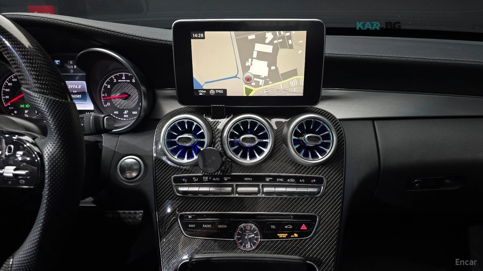 Mercedes-Benz C 63 AMG * BURMESTER* HEAD-UP* 360* ПОДГРЕВ* ПАНОРАМА* КОЖА, снимка 13 - Автомобили и джипове - 55223542