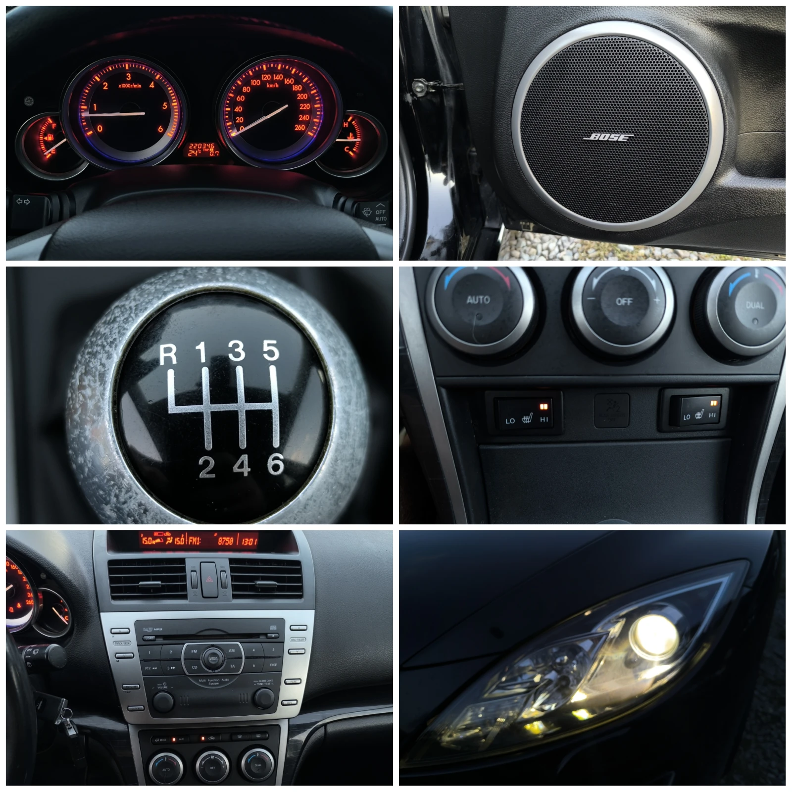 Mazda 6 -2.0D-140кс-6 скорости-КОЖА-КЛИМАТРОНИК-КСЕНОН-, снимка 17 - Автомобили и джипове - 56138797